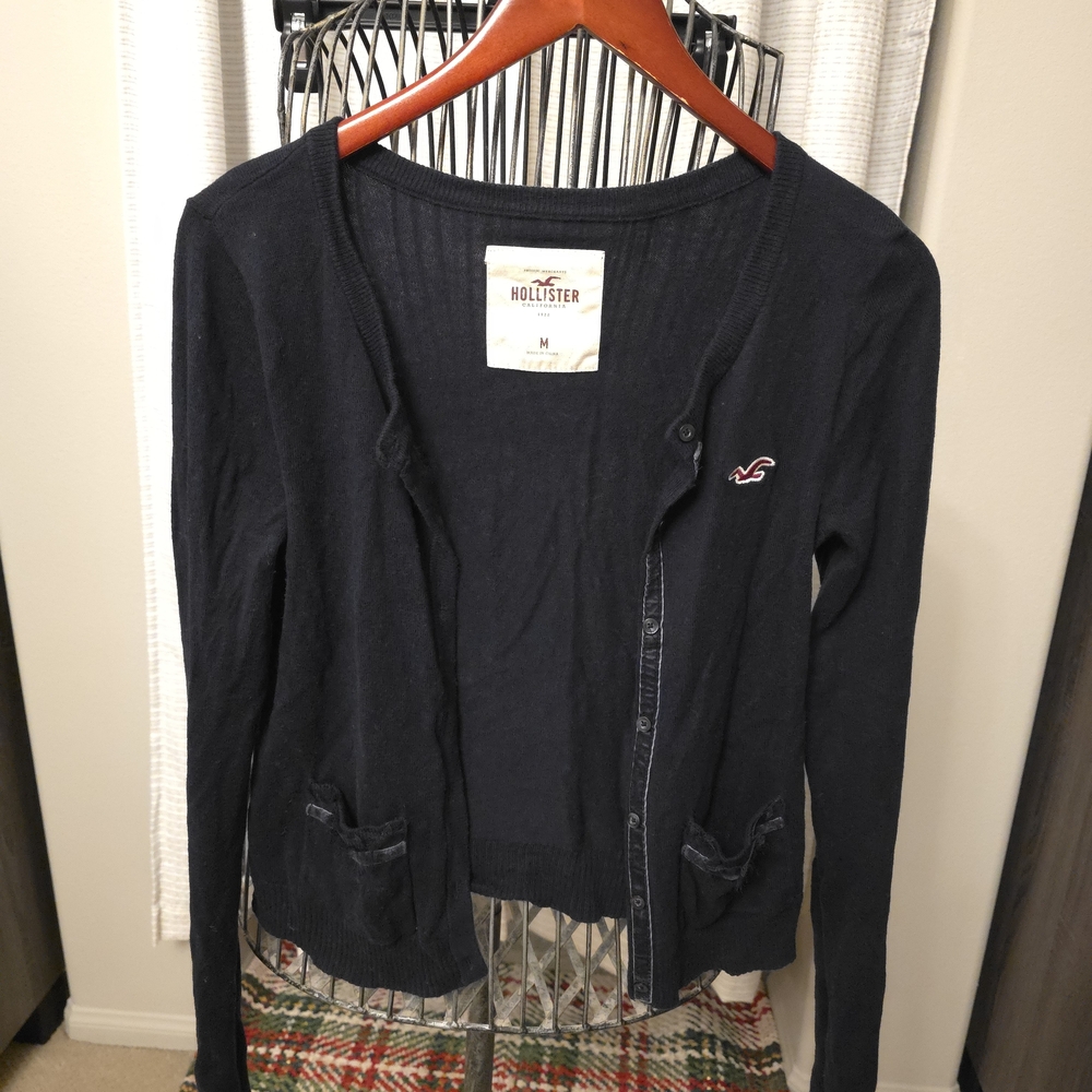 Hollister Navy Blue Cardigan